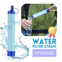 Outdoor Water Filter, Straw Water Filter, Emergency Survival Water Purifier for Prepper Emergency Equipment Hiking Camping