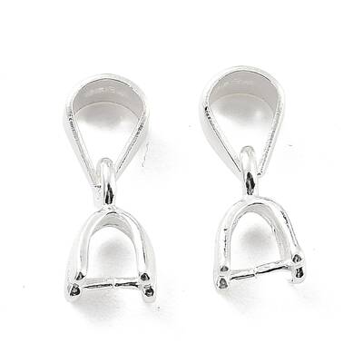 925 Sterling Silver Ice Pick Pinch Bails