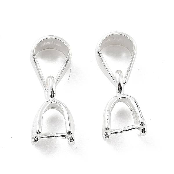 925 Sterling Silver Ice Pick Pinch Bails