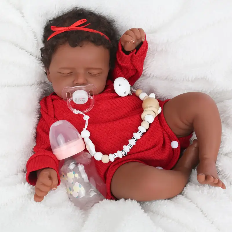 [WOOROY] Reborn Baby Doll - Christmas & Birthday Gift, Gift Ideas, Brown Skin, 20\