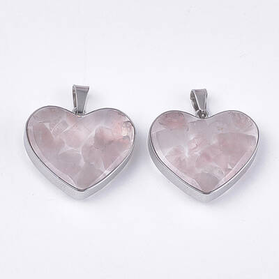 Natural Rose Quartz Pendants