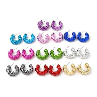 Twist Ring Acrylic Stud Earrings