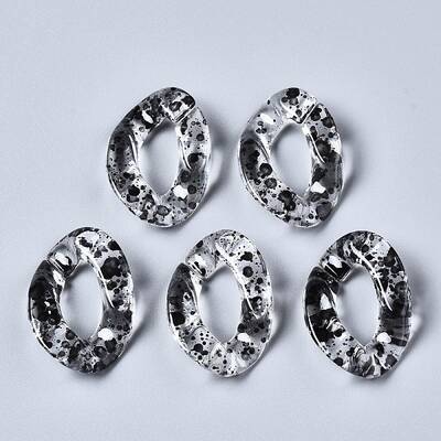 Transparent Spray Paint Acrylic Linking Rings