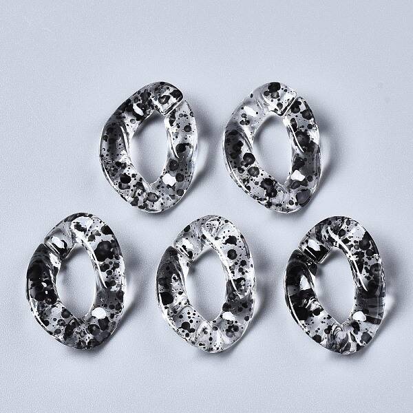 Transparent Spray Paint Acrylic Linking Rings