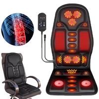 Massage Seat Cushion with Heat - Extra Memory Foam Support Pad in Neck and Lumbar,    8 Model Massage , 2 Heat Levels, Back M...