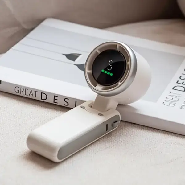 portable handheld high speed fan,5 Gear Wind, Battery Operated, Up to 12 Working Hours, 3 IN 1 Hand Fan with Air Turbo Tech C...