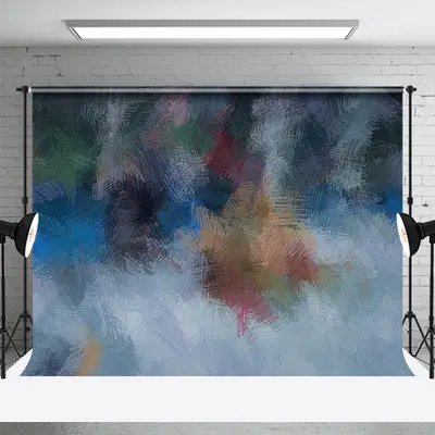 Blue Green Red Mixed Graffiti Wall Photo Backdrop - Aperturee