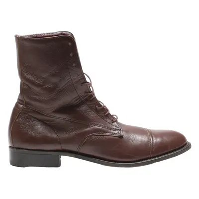 PANCO Lace-Up Boots Brown Leather Mens UK 10.5