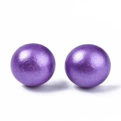 Pearlized Half Round Schima Wood Earrings for Girl Women