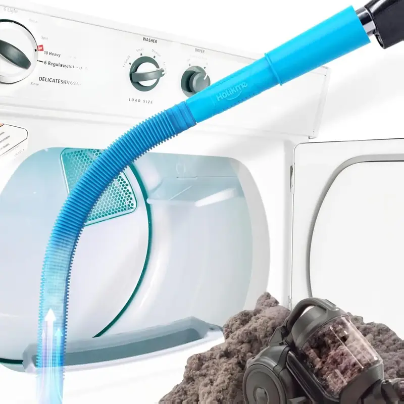 Dryer Vent Cleaner Kit Dryer Lint Vacuum Attachment Brush, Lint Remover, Dryer Vent Vacuum Hose Replacement Parts, Blue