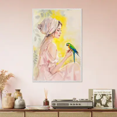 Grace in Bloom - Feminine Portrait with Tropical Flair