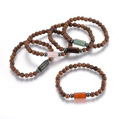 Wood Beads Stretch Bracelets