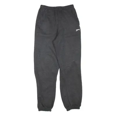 SLAZENGER Boys Joggers Grey Tapered 13Y W24 L28