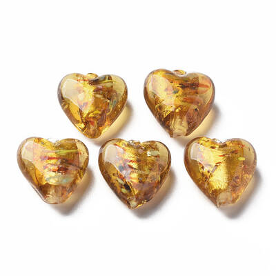 Handmade Lampwork Silver Foil Glass Beads