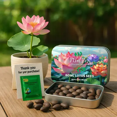 30 Pcs Mixed Color Bonsai Bowl Lotus Seeds Biodegradable Seed Greeting Card Set, Perfect for Indoor Bonsai, Outdoor Ponds, an...
