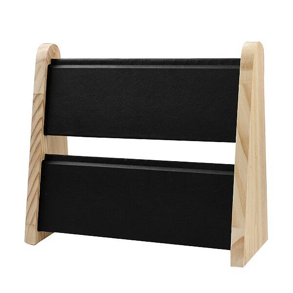 2-Tier PU Leather Pendant & Necklace Display Stands