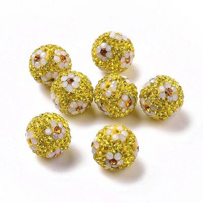 Polymer Clay Rhinestone Beads