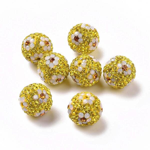 Polymer Clay Rhinestone Beads