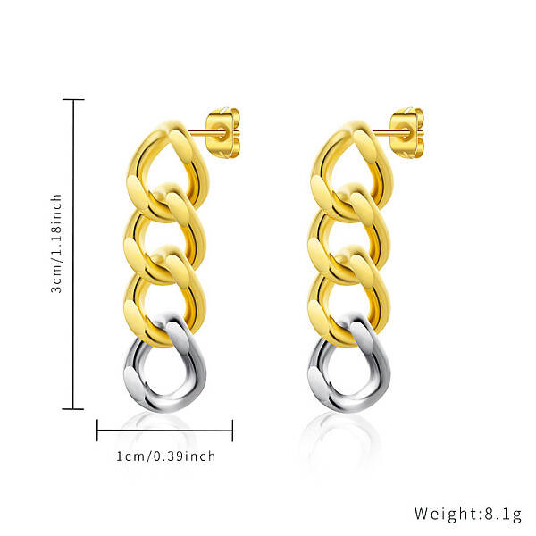 Stainless Steel Gold Plated Earrings