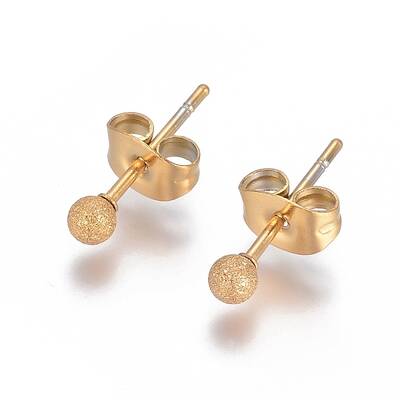Ion Plating(IP) 304 Stainless Steel Stud Earrings