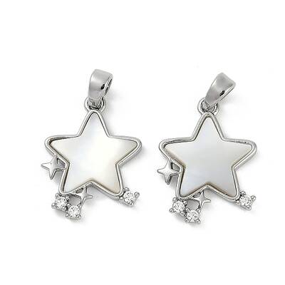 Natural White Shell Star Pendants