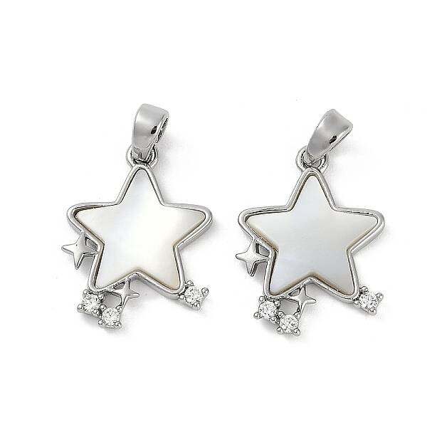 Natural White Shell Star Pendants