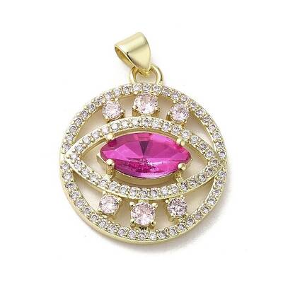 Brass Micro Pave Cubic Zirconia Pendants