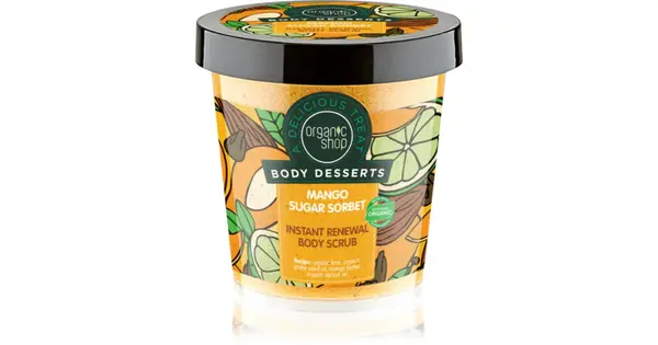 Organic Shop Desserts Mango Sugar Sorbet Regenerating Sugar Body Scrub 450ml