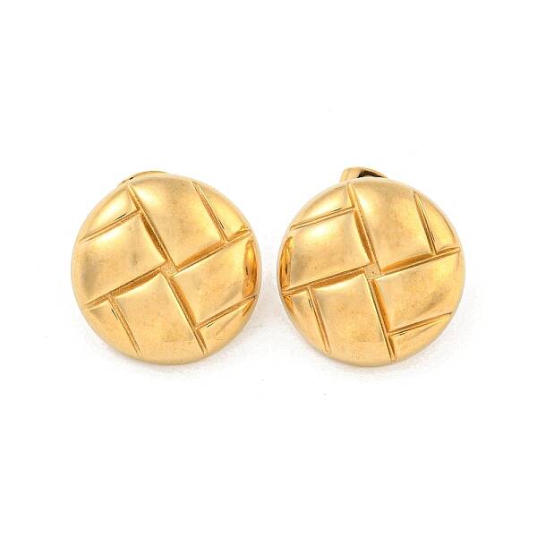 Flat Round 304 Stainless Steel Ear Studs