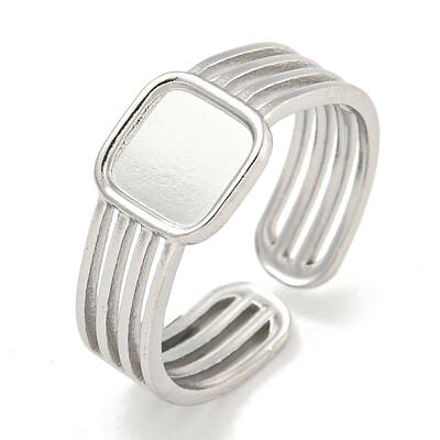 Non-Tarnish 304 Stainless Steel Cuff Finger Ring Components