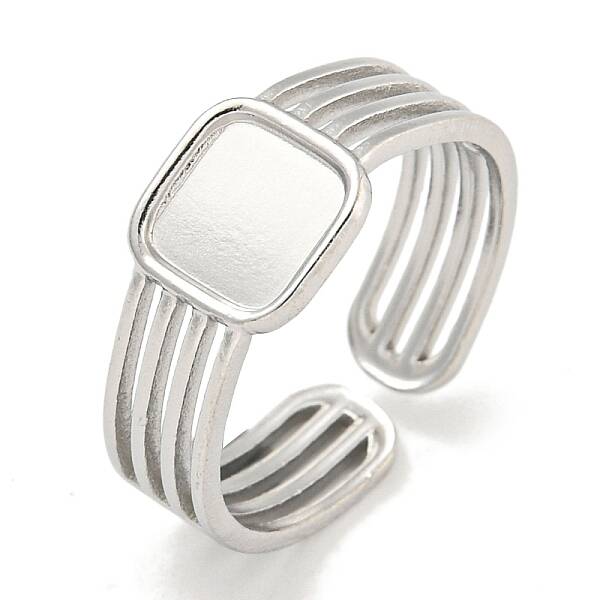 Non-Tarnish 304 Stainless Steel Cuff Finger Ring Components