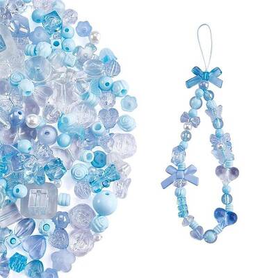 150 Pieces Random Rose Acrylic Beads Bear Pastel Spacer Beads Butterfly Loose Beads for Jewelry Keychain Phone Lanyard Making