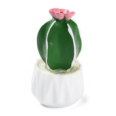 Resin Simulation Potted Cactus