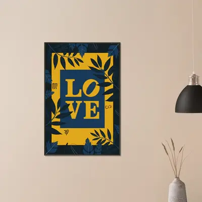 Leafy LOVE - Vibrant Contrast Wall Art