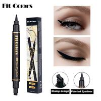 Dual-Ended Eyeliner - 2 in 1 Eyeliner Stamp, Europe And The United States Thick Makeup Eyeliner Liquid Pen, Waterproof And Lo...