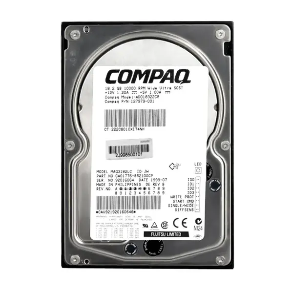 MAG3182LC-2 Fujitsu 18.2GB 10000RPM Ultra2 SCSI 80-Pin 2MB Cache 3.5-Inch Hard Drive
