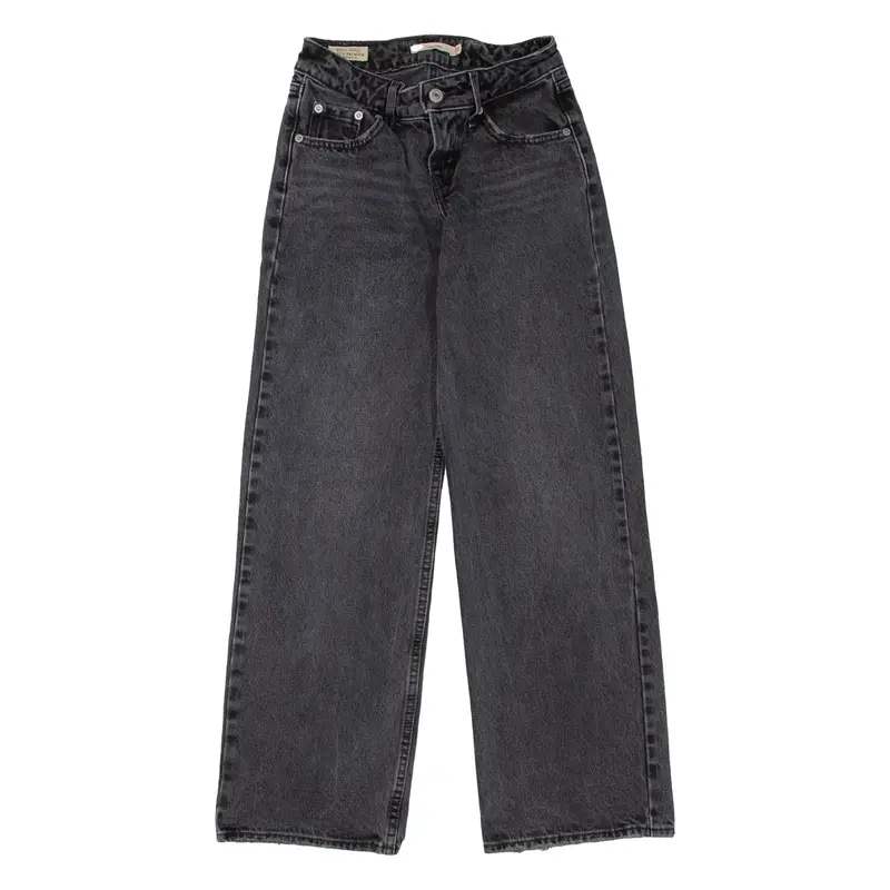 LEVI'S Low Womens Jeans Grey Regular Straight W23 L30
