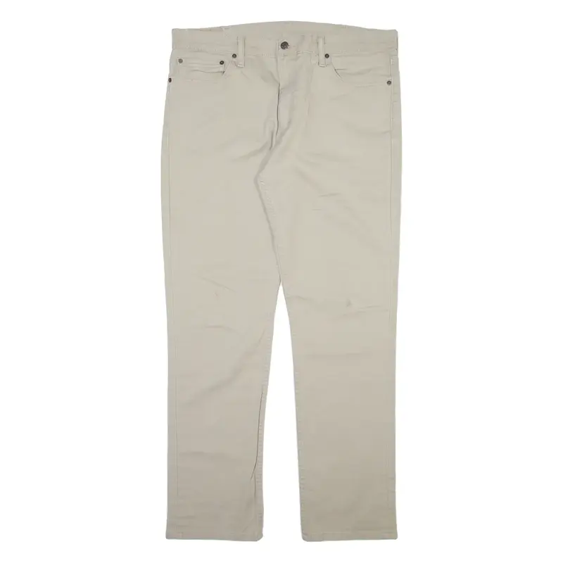 LEVI'S 511 Jeans Mens Beige Slim Straight W36 L31