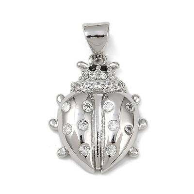Brass Micro Pave Cubic Zirconia Pendants
