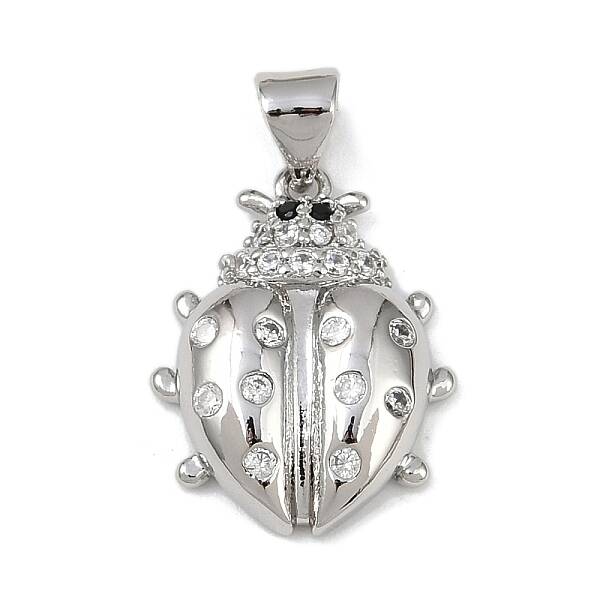 Brass Micro Pave Cubic Zirconia Pendants