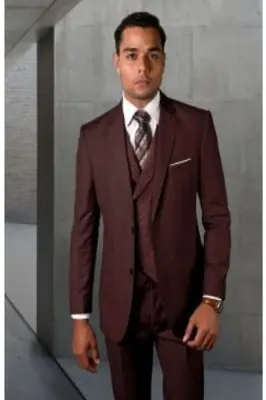 Pant  Men's Textured 3 Piece Suit Unique Fashion Vest & Pant Set Statement