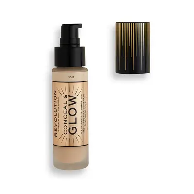 Makeup Revolution, Conceal & Glow, Illuminating Cream Foundation, F3, 23 ml