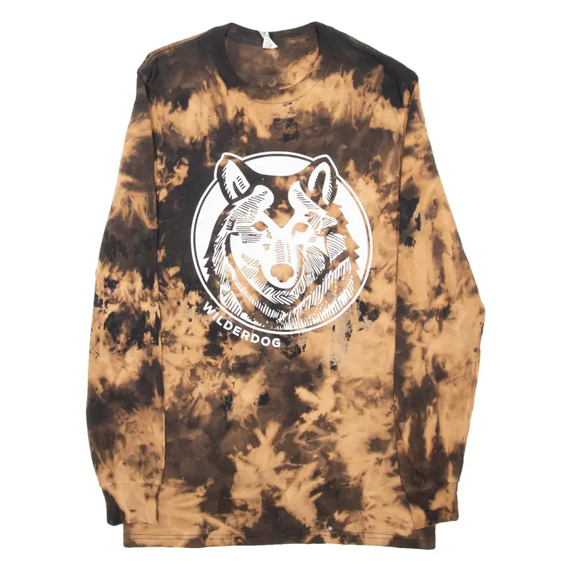 PACIFIC Wilderdog Mens T-Shirt Brown Long Sleeve S