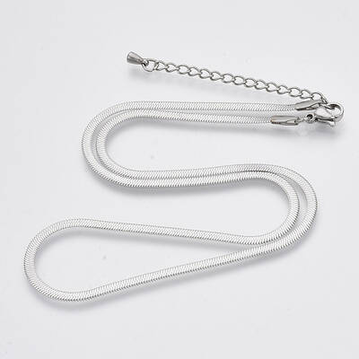 304 Stainless Steel Herringbone Chains Necklace
