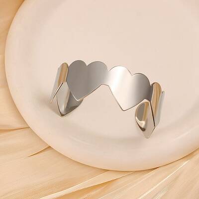 Romantic 304 Stainless Steel Cuff Bangles for Women