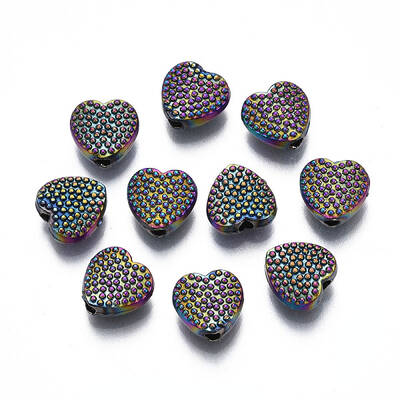 Rack Plating Rainbow Color Alloy Beads