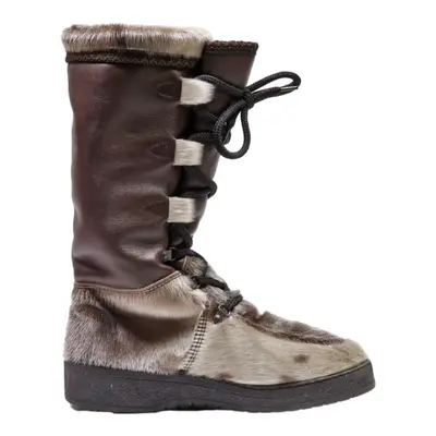 TOPAZ High Boots Brown Synthetic Womens UK 7