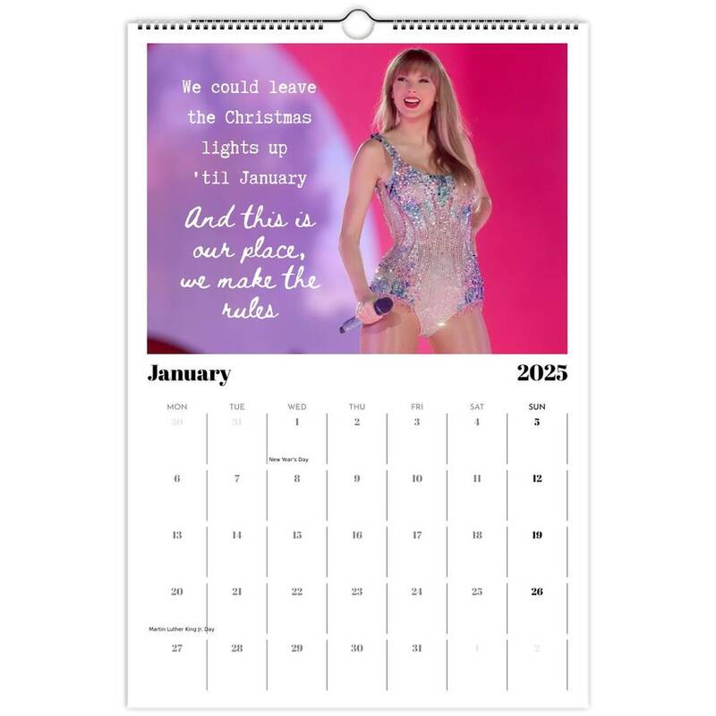 Taylor Swiftie Calendar, Eras Tour 2025 Wall Calendar