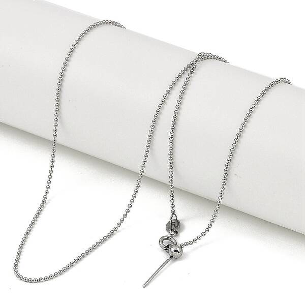 304 Stainless Steel Ball Chains Necklaces