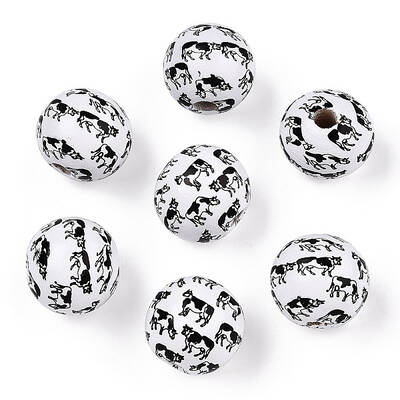 Printed Schima Wooden Beads